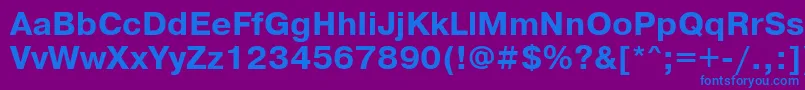 PragmaticaattBold-fontti – siniset fontit violetilla taustalla