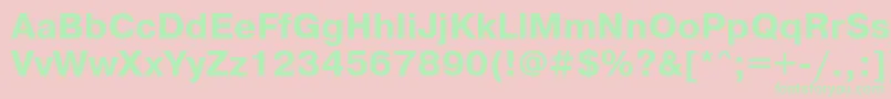 PragmaticaattBold Font – Green Fonts on Pink Background