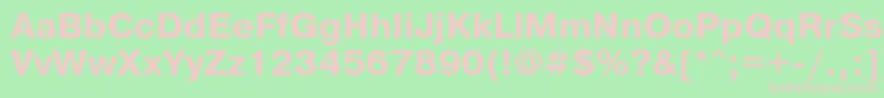 フォントPragmaticaattBold – 緑の背景にピンクのフォント