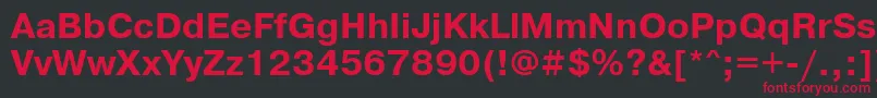 PragmaticaattBold Font – Red Fonts on Black Background