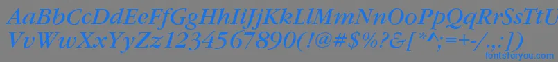 GarfeldNovaItalic Font – Blue Fonts on Gray Background