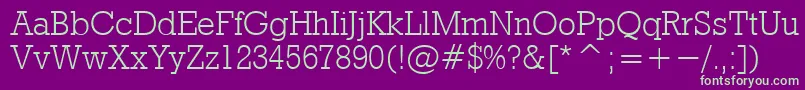 RdoL Font – Green Fonts on Purple Background