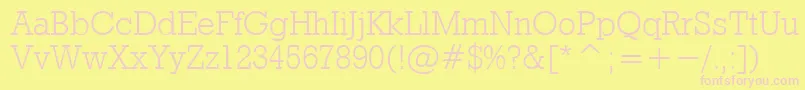 RdoL Font – Pink Fonts on Yellow Background