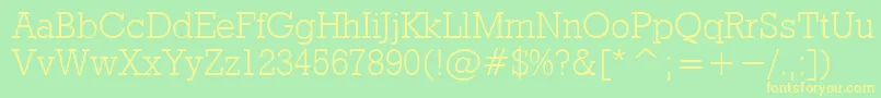 RdoL Font – Yellow Fonts on Green Background