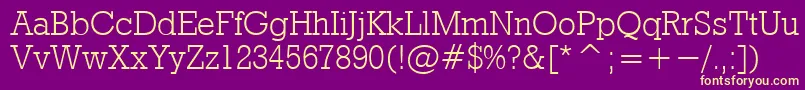 RdoL Font – Yellow Fonts on Purple Background