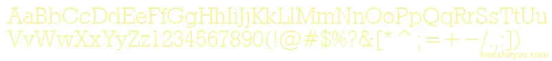 RdoL Font – Yellow Fonts on White Background