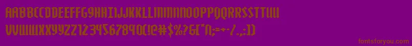 Zollernexpand Font – Brown Fonts on Purple Background