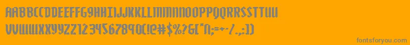 Zollernexpand Font – Gray Fonts on Orange Background