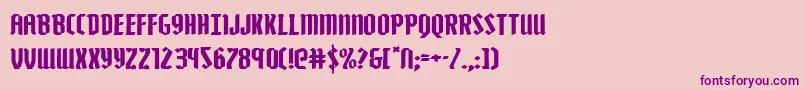 Zollernexpand Font – Purple Fonts on Pink Background