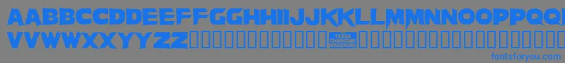 フォントMassacre – 灰色の背景に青い文字