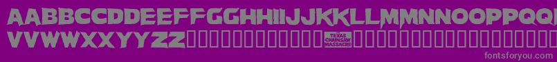 Massacre Font – Gray Fonts on Purple Background