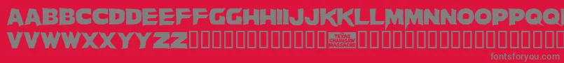 Massacre Font – Gray Fonts on Red Background