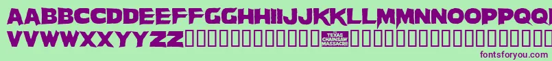 Massacre Font – Purple Fonts on Green Background
