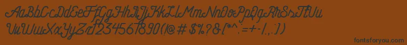 HometownFreeScript Font – Black Fonts on Brown Background