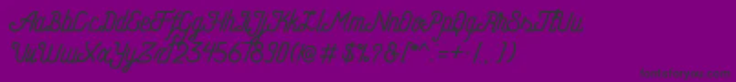 HometownFreeScript-Schriftart – Schwarze Schriften auf violettem Hintergrund