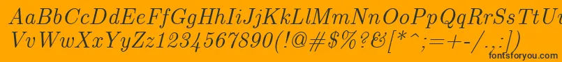 EuclidItalic Font – Black Fonts on Orange Background