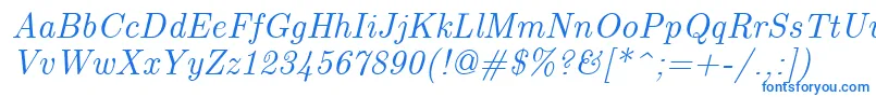 EuclidItalic Font – Blue Fonts on White Background