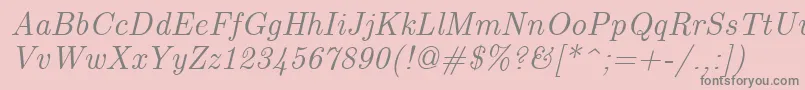 EuclidItalic Font – Gray Fonts on Pink Background
