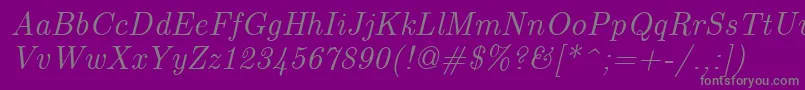 EuclidItalic Font – Gray Fonts on Purple Background
