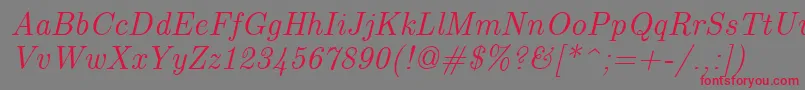 Шрифт EuclidItalic – красные шрифты на сером фоне