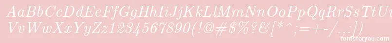 EuclidItalic Font – White Fonts on Pink Background