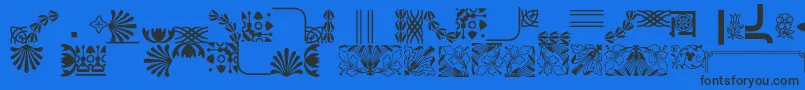 Bordersornament4-fontti – mustat fontit sinisellä taustalla
