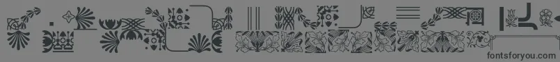 Bordersornament4 Font – Black Fonts on Gray Background