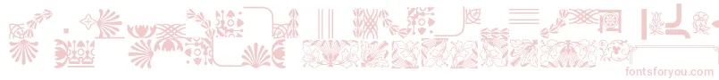Czcionka Bordersornament4 – różowe czcionki