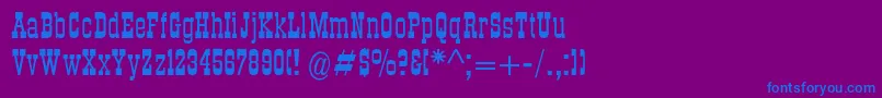Dsroundup Font – Blue Fonts on Purple Background