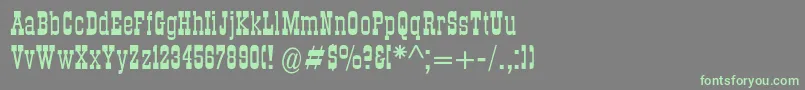 Шрифт Dsroundup – зелёные шрифты на сером фоне