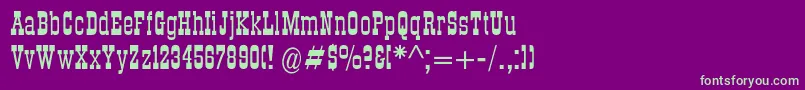 Шрифт Dsroundup – зелёные шрифты на фиолетовом фоне