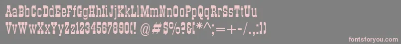 フォントDsroundup – 灰色の背景にピンクのフォント