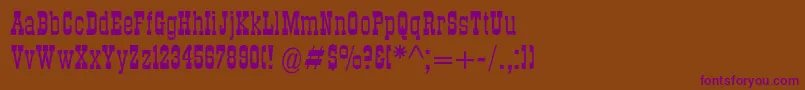 Dsroundup-fontti – violetit fontit ruskealla taustalla