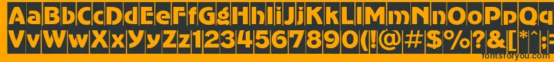 Advergothiccamc Font – Black Fonts on Orange Background