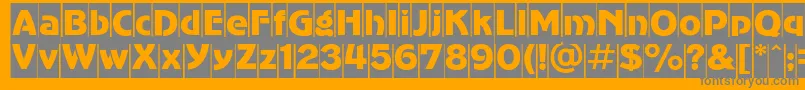 Advergothiccamc Font – Gray Fonts on Orange Background