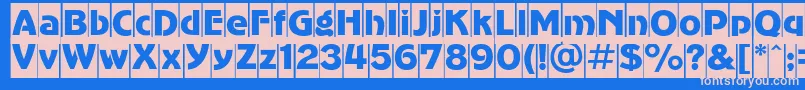 Advergothiccamc Font – Pink Fonts on Blue Background