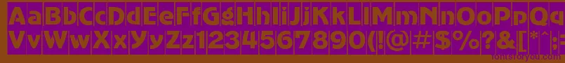 Advergothiccamc Font – Purple Fonts on Brown Background