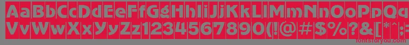 Advergothiccamc Font – Red Fonts on Gray Background