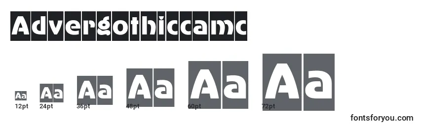 Размеры шрифта Advergothiccamc