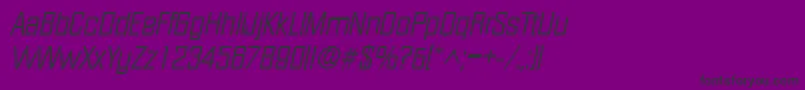 FacetlightItalic Font – Black Fonts on Purple Background