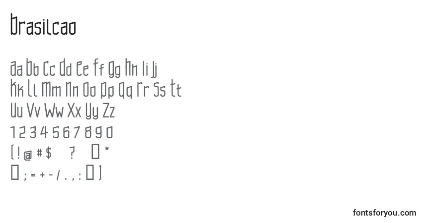 Шрифт Brasilcao – алфавит, цифры, специальные символы