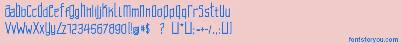 Brasilcao Font – Blue Fonts on Pink Background