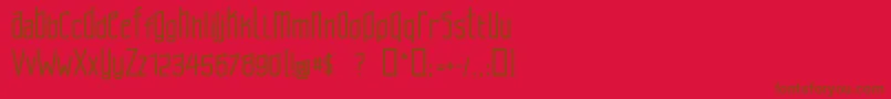 Brasilcao Font – Brown Fonts on Red Background