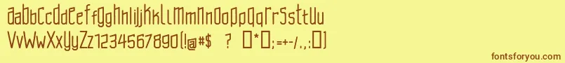 Brasilcao Font – Brown Fonts on Yellow Background