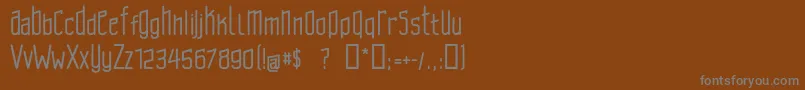 フォントBrasilcao – 茶色の背景に灰色の文字