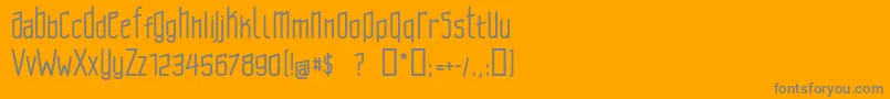 Brasilcao-Schriftart – Graue Schriften auf orangefarbenem Hintergrund