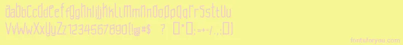 Brasilcao Font – Pink Fonts on Yellow Background