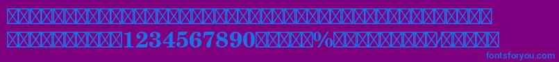 フォントNewcenturyschlbkltstdFrabd – 紫色の背景に青い文字
