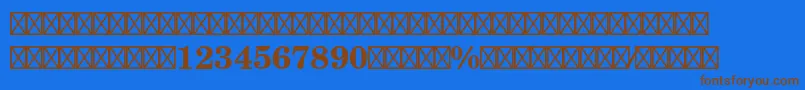 NewcenturyschlbkltstdFrabd Font – Brown Fonts on Blue Background