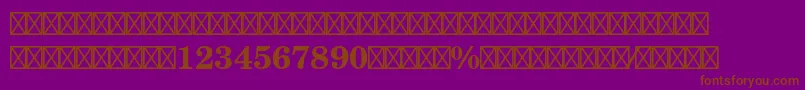 NewcenturyschlbkltstdFrabd-Schriftart – Braune Schriften auf violettem Hintergrund